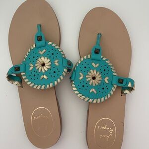 Jack Rogers Georgica Leather Sandals - Women’s size 7